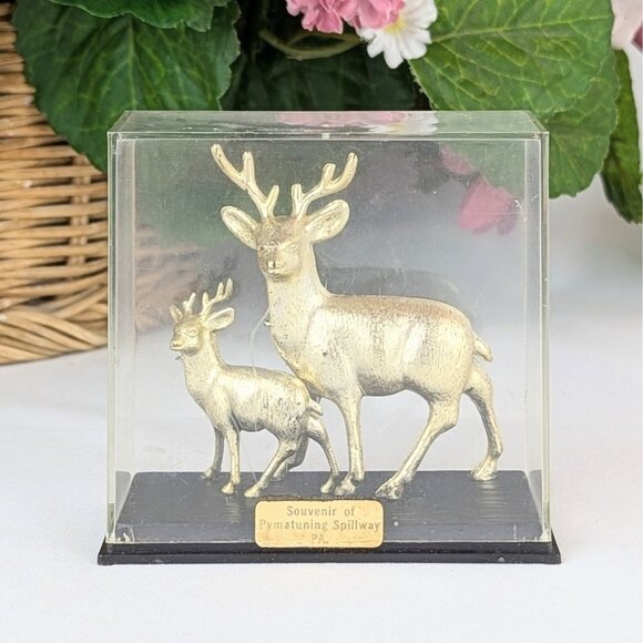 Vtg 1960s Pennsylvania Pymatuning Spillway Souvenir Small Deer Figurine Novelty - Picture 1 of 9
